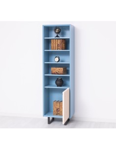 Colonna country Slatted con anta e ripiani 57x200 cm MS749 2