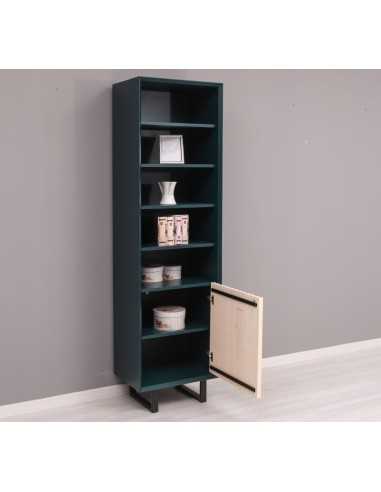 Colonna country Slatted con anta e ripiani 57x200 cm MS749