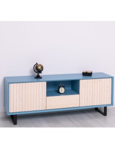 Mobile TV Slatted country 160 cm con 2 ante e cassetto