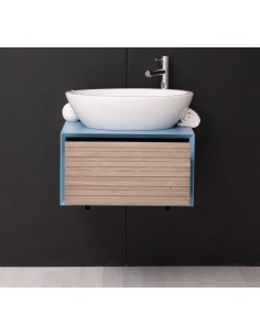Mobile sottolavabo sospeso Slatted 60 cm con 1 cassetto MS755 2