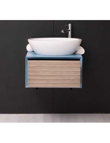 Mobile sottolavabo sospeso Slatted 60 cm con 1 cassetto MS755