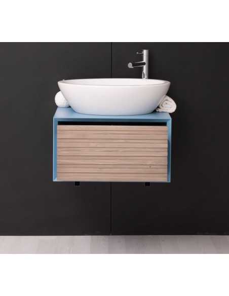 Mobile sottolavabo sospeso Slatted 60 cm con 1 cassetto MS755
