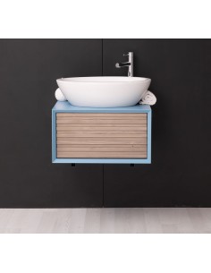 Mobile sottolavabo sospeso Slatted 60 cm con 1 cassetto MS755