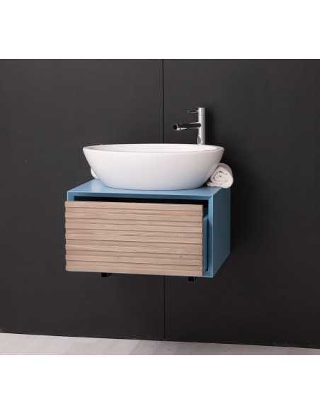 Mobile sottolavabo sospeso Slatted 60 cm con 1 cassetto MS755