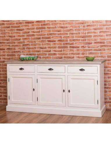 Credenza in legno colorata stile shabby chic, provenzale e country MS403B