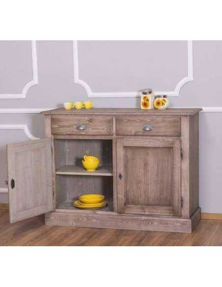 Credenza in legno colorata stile shabby chic, provenzale e country MS264B