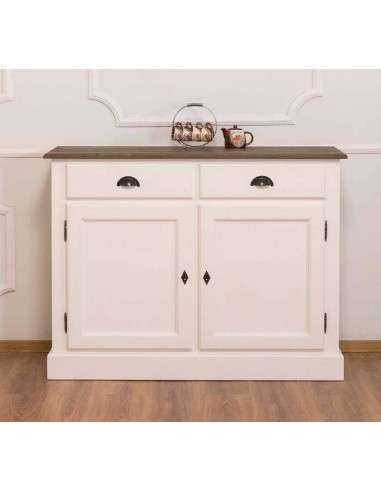 Credenza in legno colorata stile shabby chic, provenzale e country MS264B