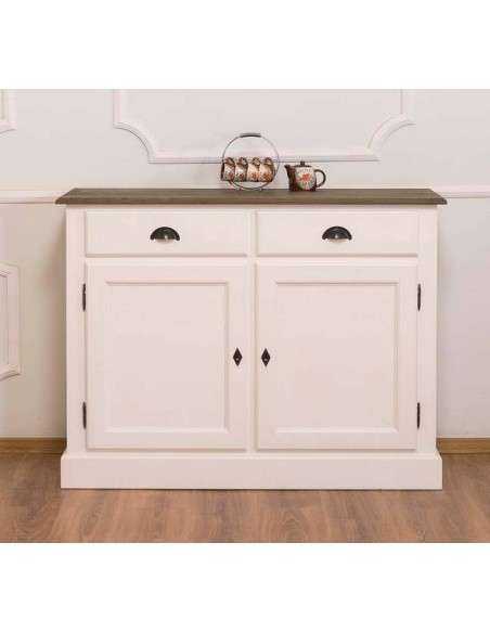 Credenza in legno colorata stile shabby chic, provenzale e country MS264B