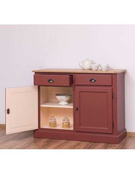 Credenza in legno colorata stile shabby chic, provenzale e country MS264B