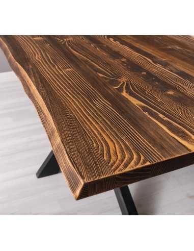 Tavolo rustico 240 cm in pino con gambe in ferro | Stile industriale MS787