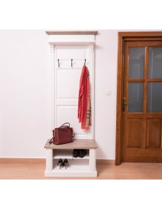 Mobile appendiabiti country colorato legno 3 ganci MS537 2
