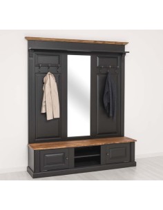 Mobile appendiabiti country da ingresso in legno MS626