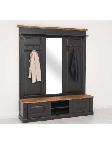 Mobile appendiabiti country da ingresso in legno MS626