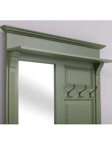 Mobile appendiabiti country legno con specchio MS539
