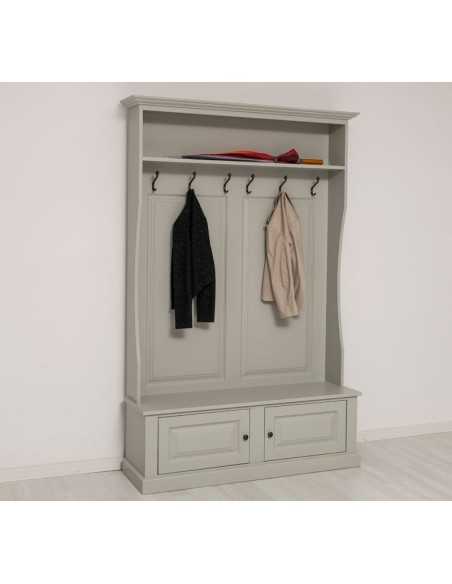 Mobile appendiabiti country legno con cassetti MS535
