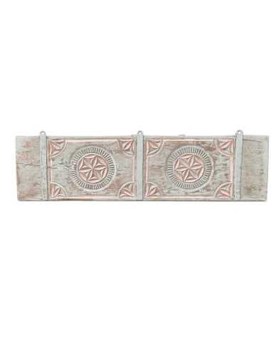 Pannello fregio intagliato etnico in legno di teak da appendere TL212A