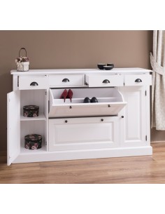 Scarpiera country in legno colorato MS472 2