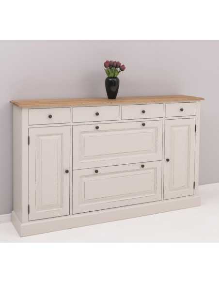Scarpiera country in legno colorato MS472