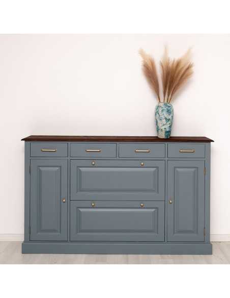 Scarpiera country in legno colorato MS472