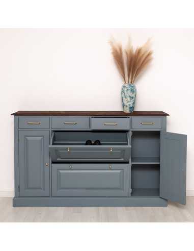 Scarpiera country in legno colorato MS472