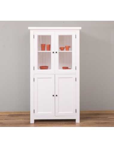 Credenza doppia anta chiuso e vetro colorata stile provenzale MS528