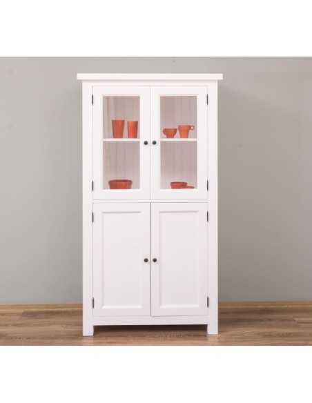 Credenza doppia anta chiuso e vetro colorata stile provenzale MS528