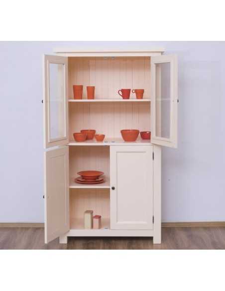 Credenza doppia anta chiuso e vetro colorata stile provenzale MS528
