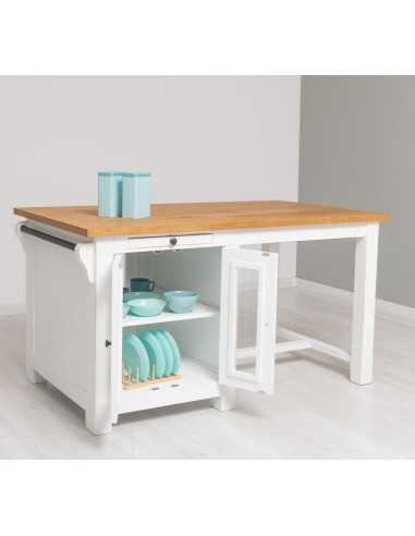 Cucina isola in legno massello stile country 150 cm MS682