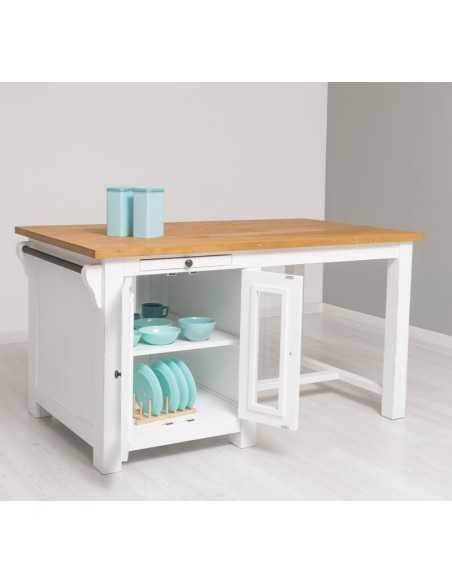 Cucina isola in legno massello stile country 150 cm MS682