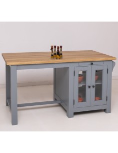 Cucina isola in legno massello stile country 150 cm MS682