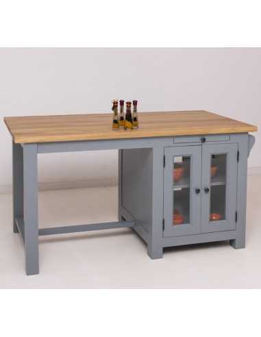 Cucina isola in legno massello stile country 150 cm MS682
