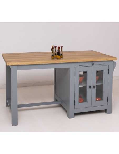 Cucina isola in legno massello stile country 150 cm MS682