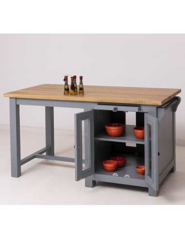Cucina isola in legno massello stile country 150 cm MS682