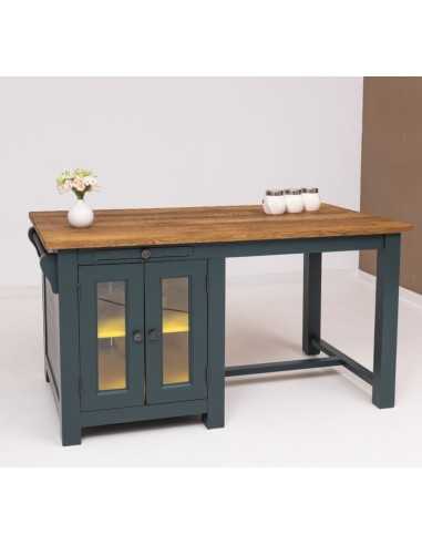 Cucina isola in legno massello stile country 150 cm MS682