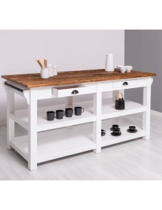 Cucina isola centrale legno MS607