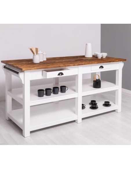 Cucina isola centrale legno MS607