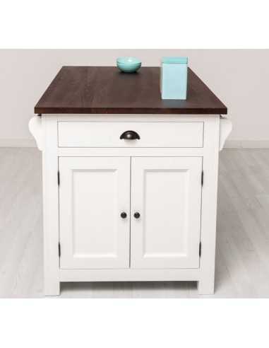 Cucina isola centrale legno stile provenzale colorato MS360