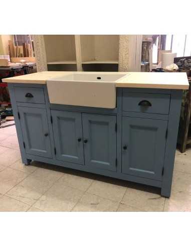 Modulo cucina rustica 155 cm per lavello in ceramica MS199