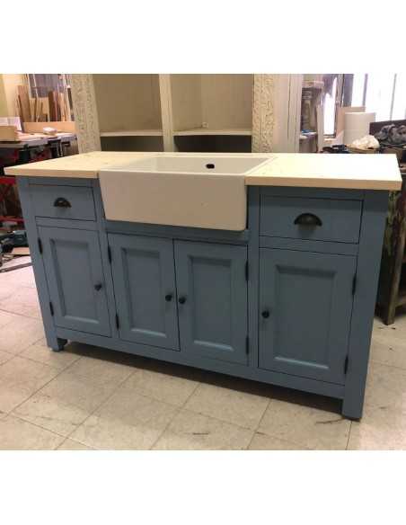 Modulo cucina rustica 155 cm per lavello in ceramica MS199