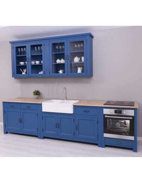 Modulo Cucina Country Legno Massello - 155cm - per lavabo in ceramica MS599