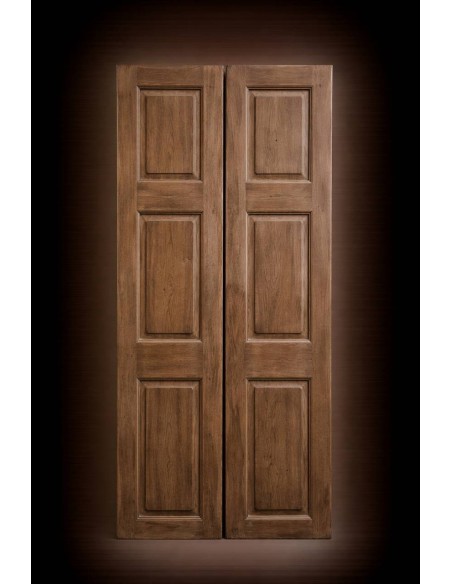 Coppia ante coloniali originali in legno massello DI TEAK coloniali TS232