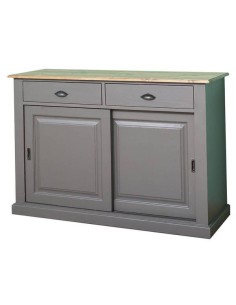 Credenza bassa country colorata o legno natura ante scorrevoli e cassetti MS171B