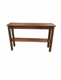 Consolle vintage in legno finitura noce 112 cm con ripiano cx9007