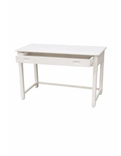 Scrivania coloniale in teak originale XX secolo 98 cm bianco decapato cx9010 2