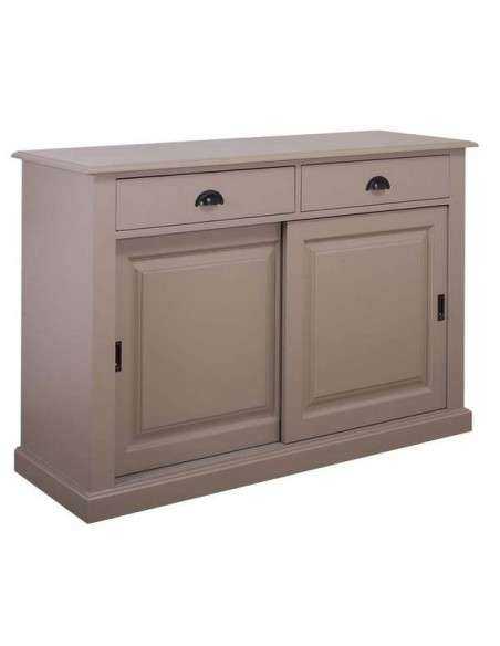 Credenza bassa country colorata o legno natura ante scorrevoli e cassetti MS171B