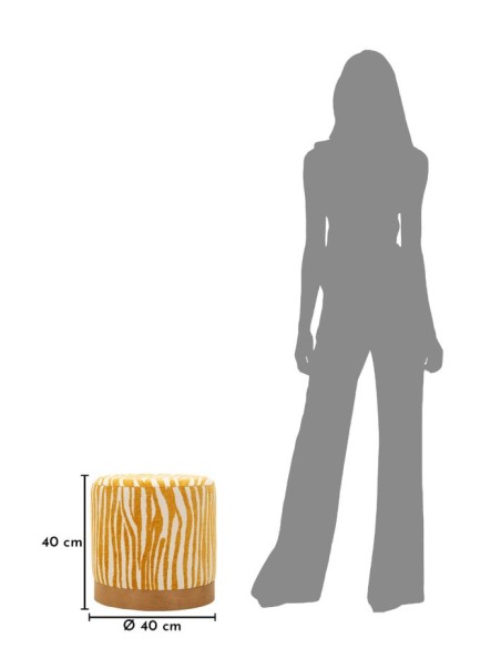 Puff Savana Senape Cm ø 40x40 - 142936000S