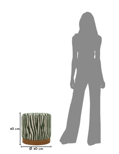 Puff Savana Verde Cm ø 40x40 - 142936000V