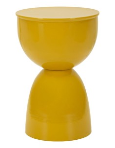 Tavolinetto In Metallo Yao Senape Cm ø 31x46 - 142946000S