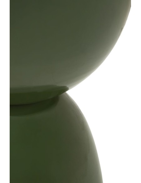 Tavolinetto In Metallo Yao Verde Cm ø 31x46 - 142946000V