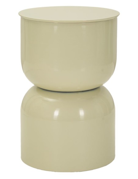 Tavolinetto In Metallo Oyi Crema Cm ø 31x46 - 142947000C